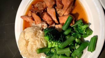 Chicken Teriyaki; seasonal veggies, home style white rice