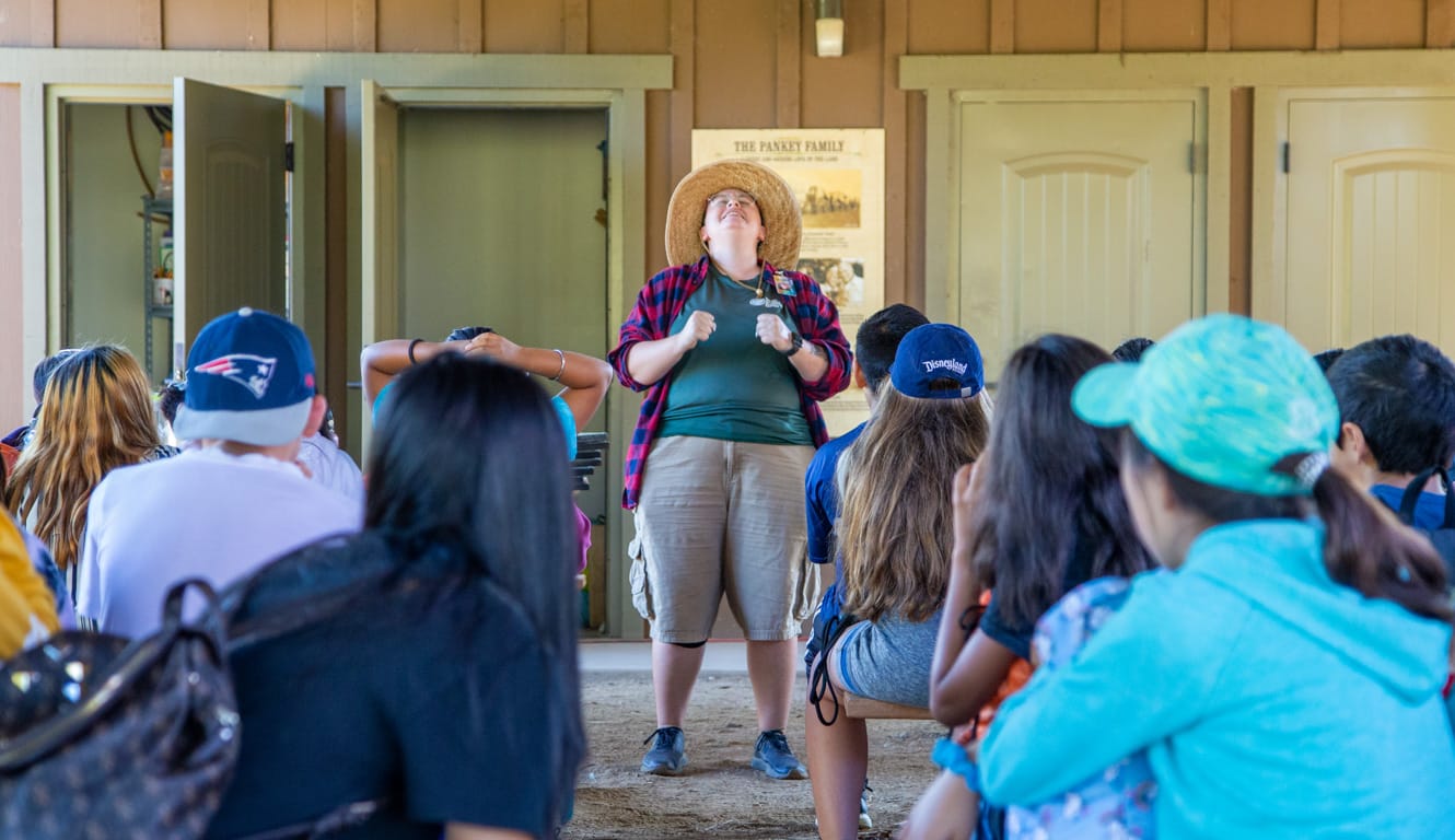 Staff leading an event at Irvine Ranch